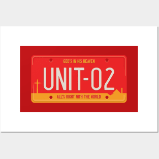 Unit 02 License Plate Posters and Art